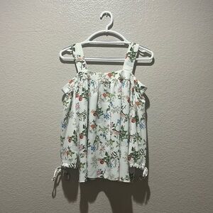 Wienella Sistina Women's Blouse Cold Shoulder Floral Print Size Small Boho